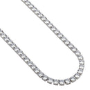 Sterling Silver 6mm Cubic Zirconia Tennis Necklace