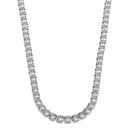 Sterling Silver 6mm Cubic Zirconia Tennis Necklace