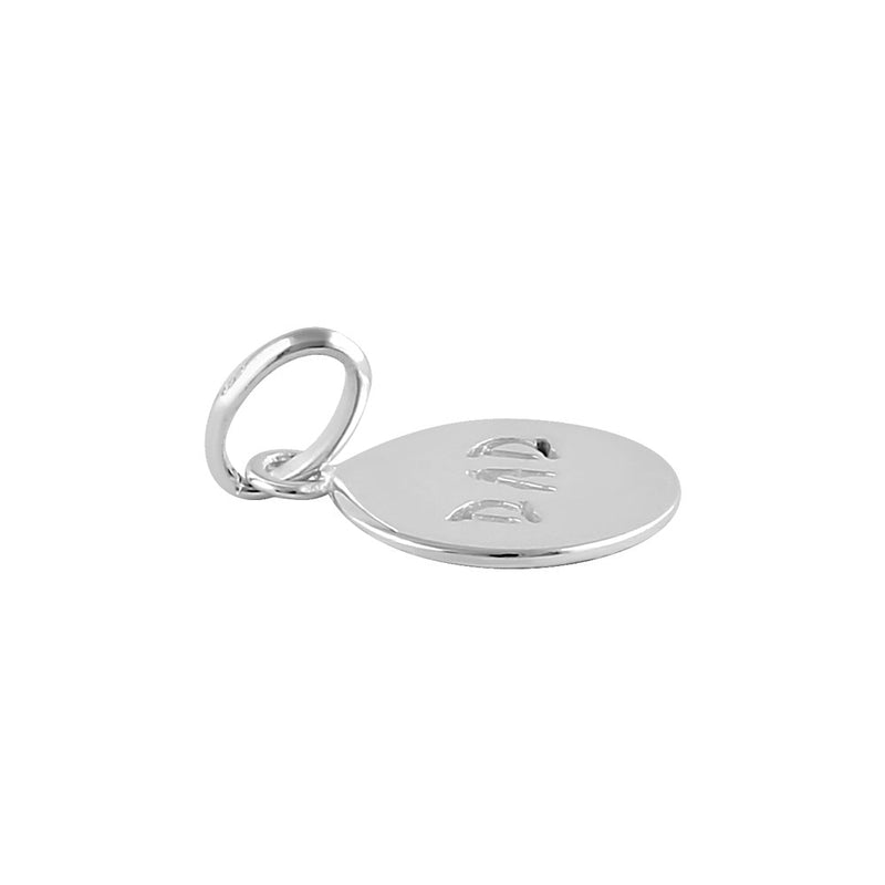Sterling Silver Round Dad Pendant