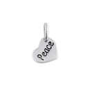 Sterling Silver Peace Heart Pendant