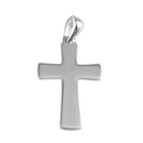 Sterling Silver Grooved Cross Pendant