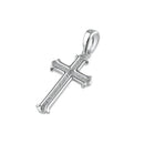 Sterling Silver Textured Gamma Cross Pendant