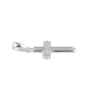 Sterling Silver Gamma Beaded Cross Pendant