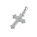Sterling Silver Textured Gamma Cross Pendant