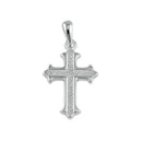 Sterling Silver Textured Gamma Cross Pendant
