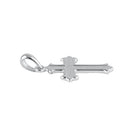 Sterling Silver Textured Gamma Cross Pendant