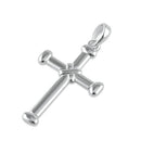 Sterling Silver Neolithic Saltire Cross Pendant