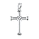 Sterling Silver Neolithic Saltire Cross Pendant