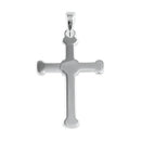Sterling Silver Neolithic Saltire Cross Pendant
