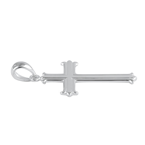 Sterling Silver Byzantium Floury Cross Pendant
