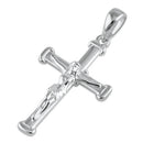 Sterling Silver Neolithic Crucifix Pendant