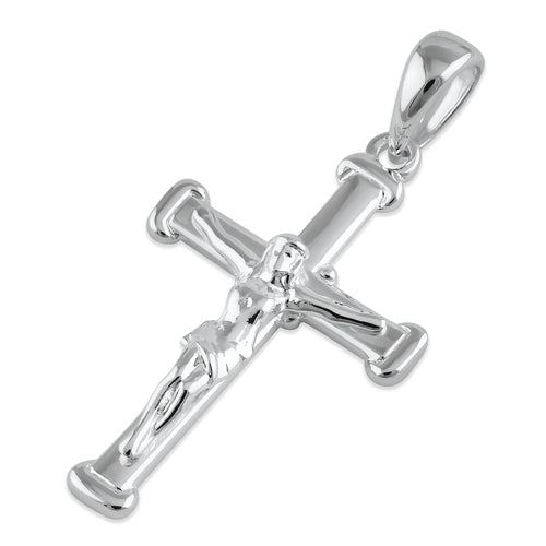 Sterling Silver Neolithic Crucifix Pendant