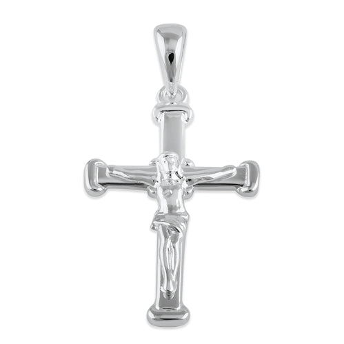 Sterling Silver Neolithic Crucifix Pendant