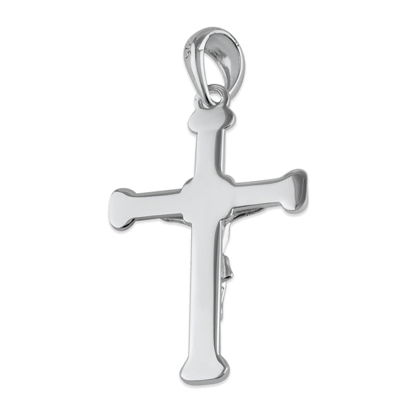 Sterling Silver Neolithic Crucifix Pendant