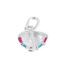 Sterling Silver Multi Color Enamel Umbrella Pendant