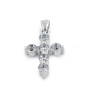 Sterling Silver Small CZ Cross Pendant