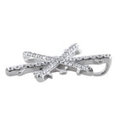 Sterling Silver Unique Snowflake Clear CZ Pendant
