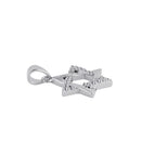 Sterling Silver Clear CZ Star of David Pendant