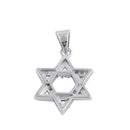 Sterling Silver Clear CZ Star of David Pendant