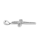 Sterling Silver Deluxe Cross  CZ Pendant