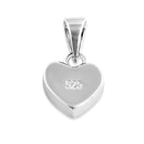 Sterling Silver Small Heart Black Lab Opal Pendant
