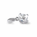 Sterling Silver 5mm Round Cut CZ Pendant