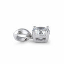 Sterling Silver 5mm Round Cut Basket Setting CZ Pendant