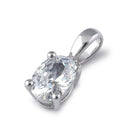 Sterling Silver 5X7mm Oval Cut CZ Pendant