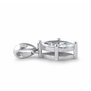 Sterling Silver 4X8mm Marquise Cut CZ Pendant