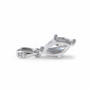 Sterling Silver 4X8mm Marquise Cut CZ Pendant