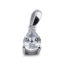 Sterling Silver 5X7mm Pear Cut CZ Pendant
