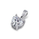 Sterling Silver 6X6mm Heart Cut CZ Pendant