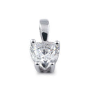 Sterling Silver 6X6mm Heart Cut CZ Pendant