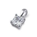 Sterling Silver 5X5mm Octagon Step Cut CZ Pendant