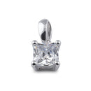 Sterling Silver 5X5mm Octagon Step Cut CZ Pendant