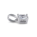 Sterling Silver 5X5mm Octagon Step Cut CZ Pendant