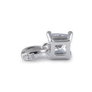 Sterling Silver 5X5mm Octagon Step Cut CZ Pendant