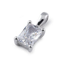 Sterling Silver 5X7mm Octagon Radiant Cut CZ Pendant