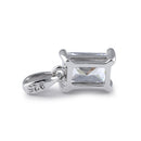 Sterling Silver 5X7mm Octagon Radiant Cut CZ Pendant