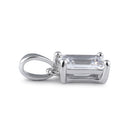 Sterling Silver 5X7mm Octagon Emerald Step Cut CZ Pendant