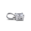 Sterling Silver 5mm Square Step Cut CZ Pendant