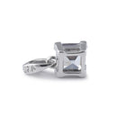 Sterling Silver 5mm Square Step Cut CZ Pendant