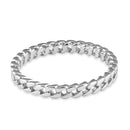 Sterling Silver Thin Trendy Chain Band Ring