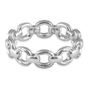 Sterling Silver Thick Trendy Chain Band Ring