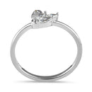 Sterling Silver Swan CZ Ring