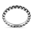 Sterling Silver Diamond Pattern Stackable Ring