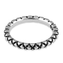 Sterling Silver Diamond Pattern Stackable Ring