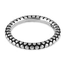 Sterling Silver Round Pattern Stackable Ring