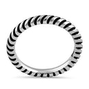 Sterling Silver Line Pattern Stackable Ring