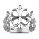 Sterling Silver Ladies Iron Cross Ring